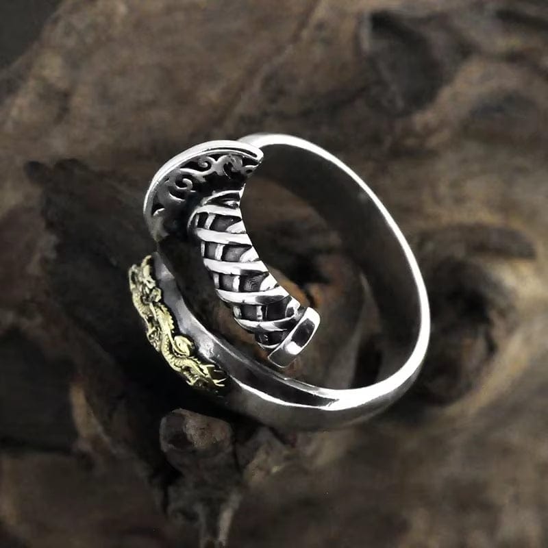 Bague japonaise katana en argent