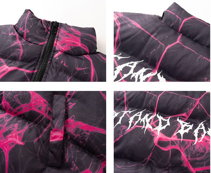 Doudoune japonaise Stand back rose