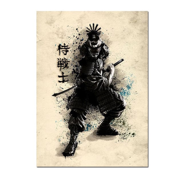 20x30cm / 2 Estampe japonaise Samouraï