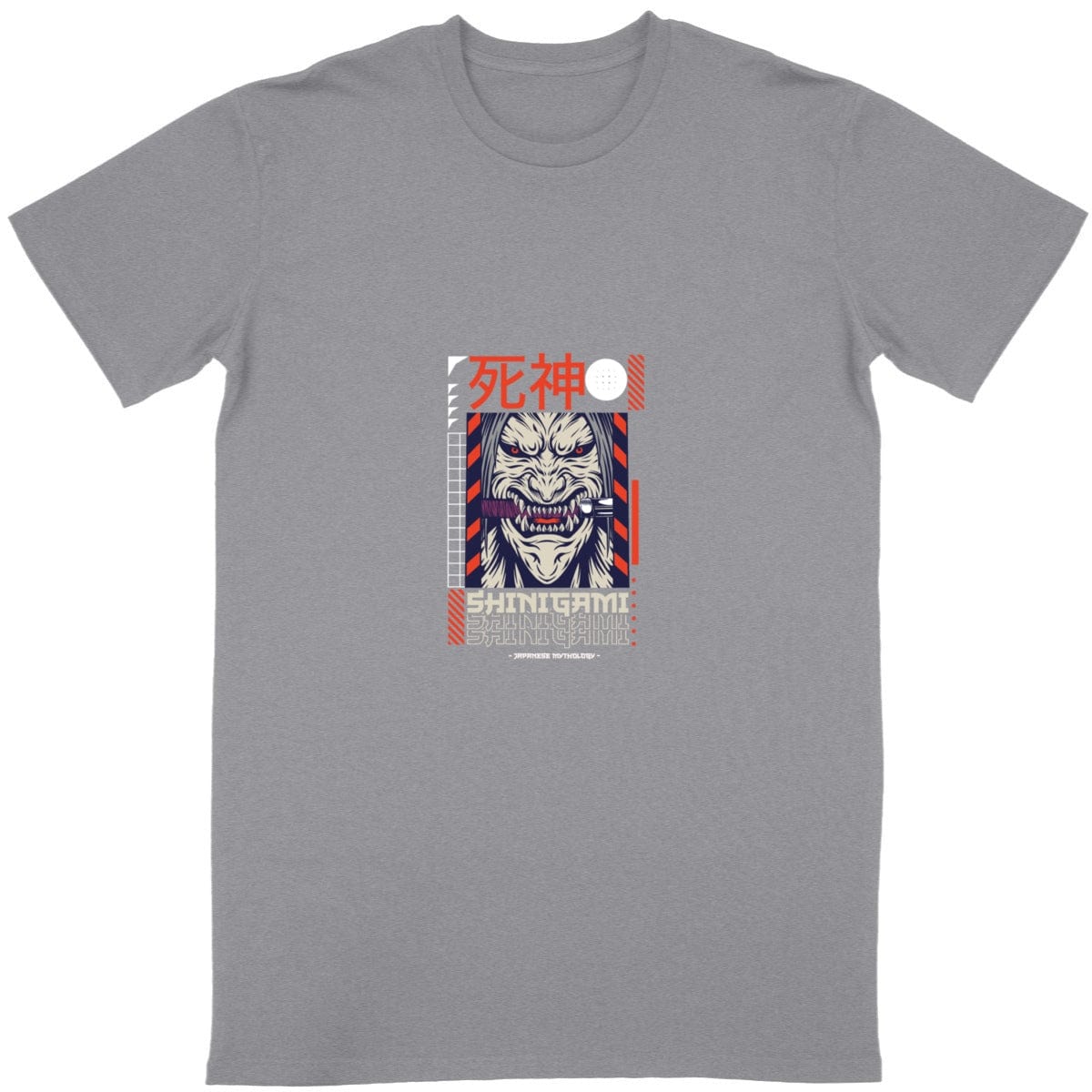 Gris / S T-shirt Japonais Shinigami