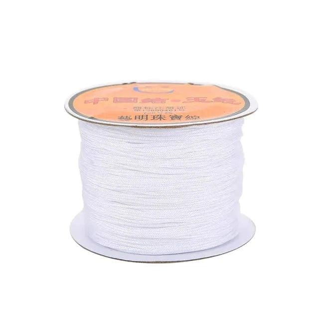 Blanc / 0.4 mm 45 mètres Fil pour kumihimo