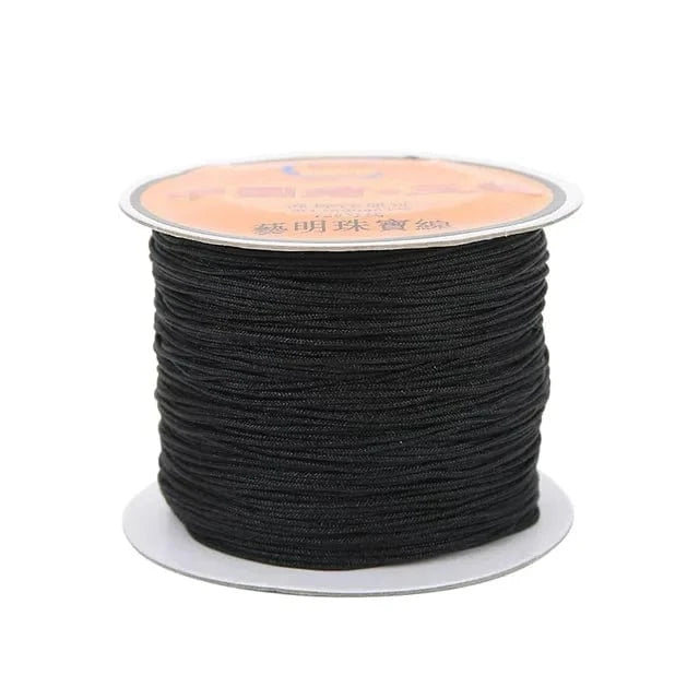 Noir / 0.4 mm 45 mètres Fil pour kumihimo
