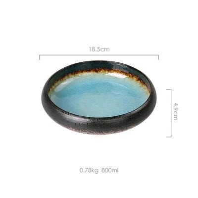 Bleu / Grand Assiette Japonaise Ancienne