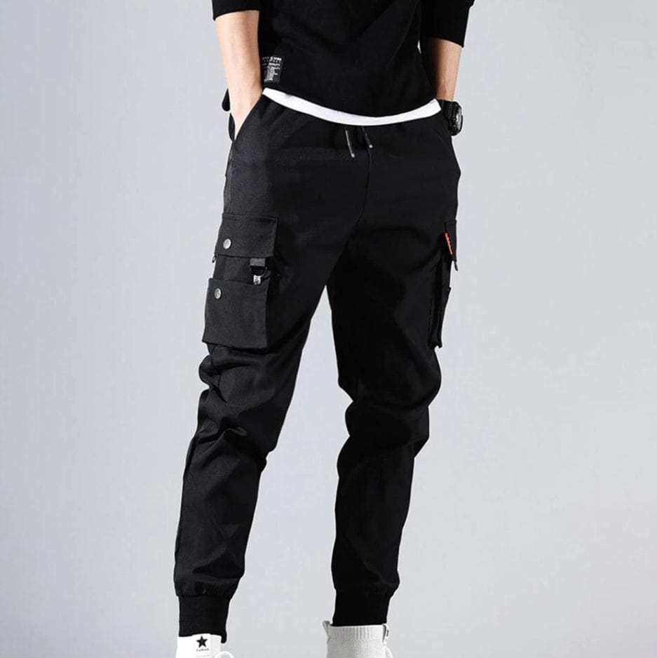Noir / S Pantalon streetwear cargo