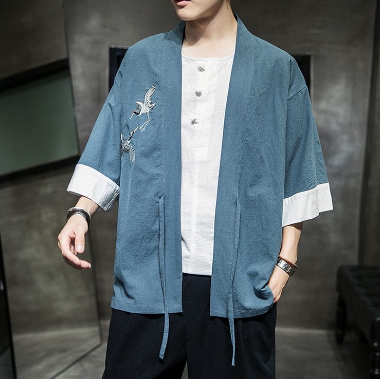 Kimono bleu japonais