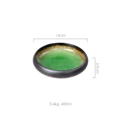 Vert / Petit Assiette Japonaise Ancienne