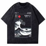 T-shirt Oversize Japonais Grande Vague de Kanagawa