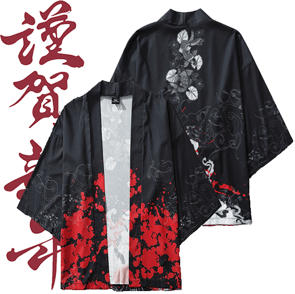 Haori fleurs de sang