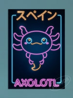 Affiche Japonaise Axolotl