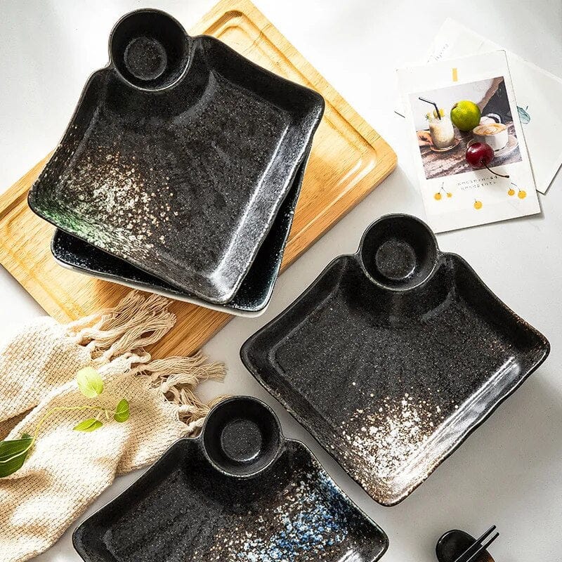 Assiette Japonaise Noire