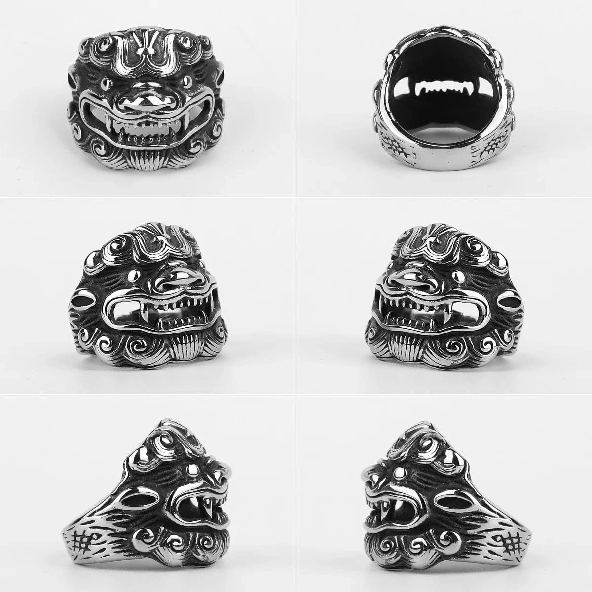Bague japonaise lion japonais