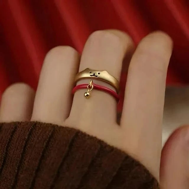 Rouge Bague chat kawaii
