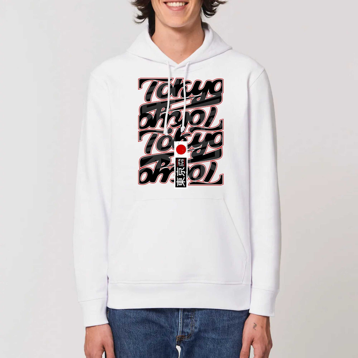XS / Blanc Sweat japonais Tokyo city