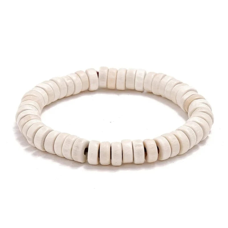 Blanc Bracelet japonais bois