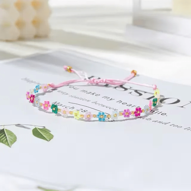 Rose Bracelet fleur Miyuki