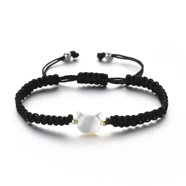 Blanc Bracelet chat japonais