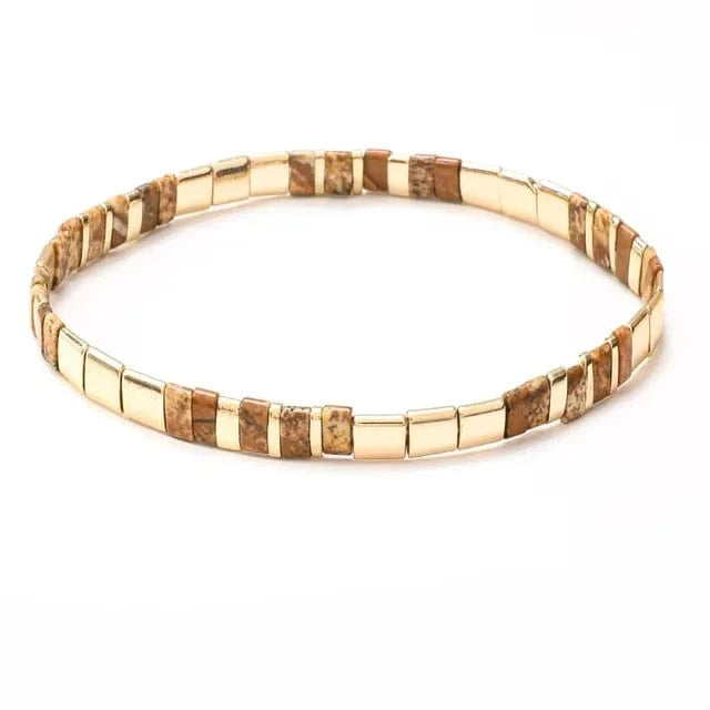 Bracelet miyuki tila marron