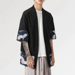 Cardigan Kimono homme noir