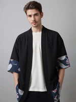 Cardigan Kimono homme noir
