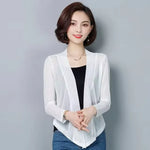 Cardigan kimono femme court blanc