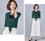 Cardigan kimono femme court vert