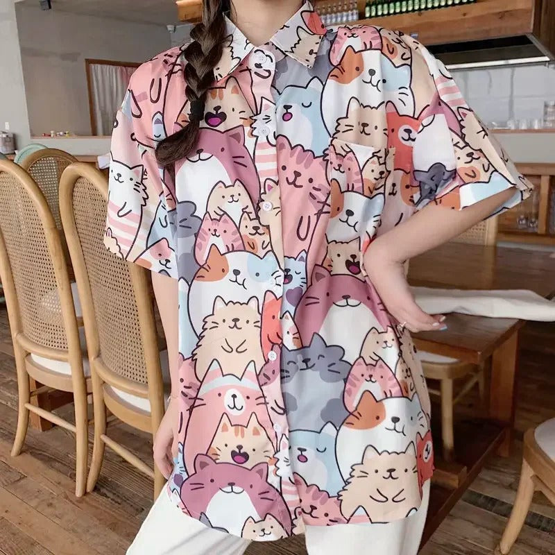 Chemise Japonais Chat