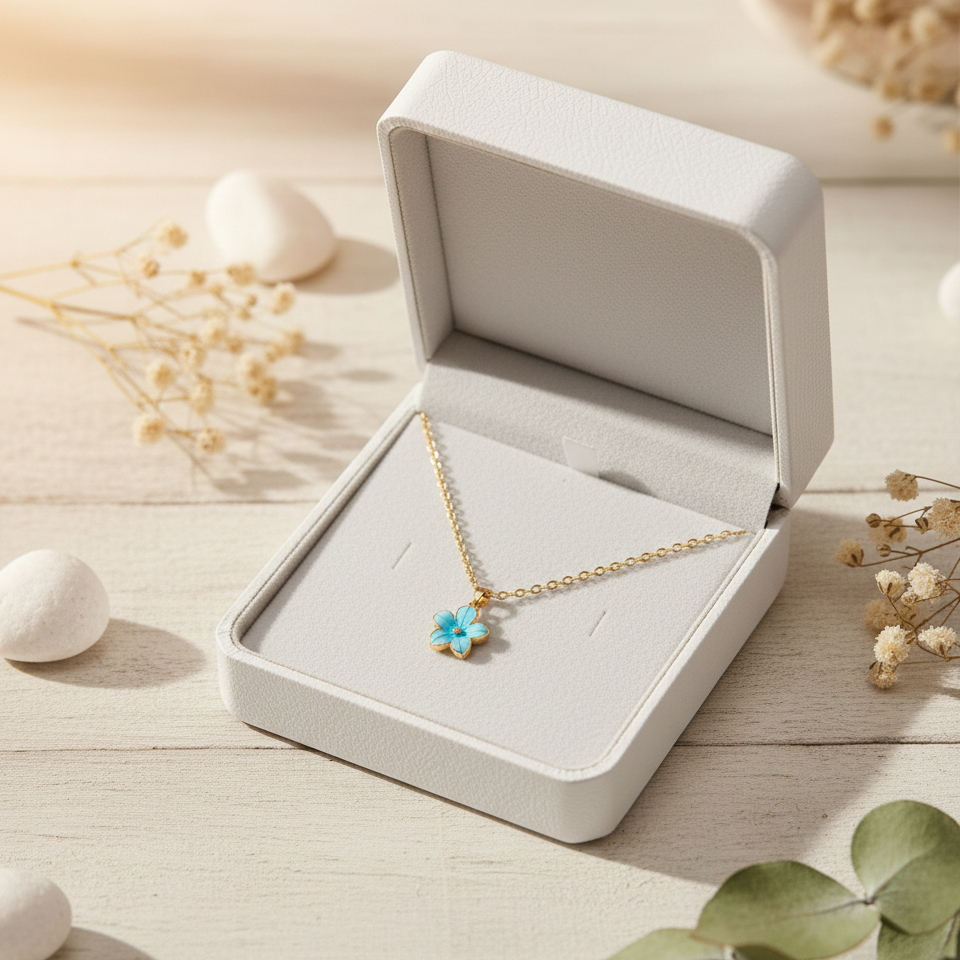 Collier Bleu Japonais