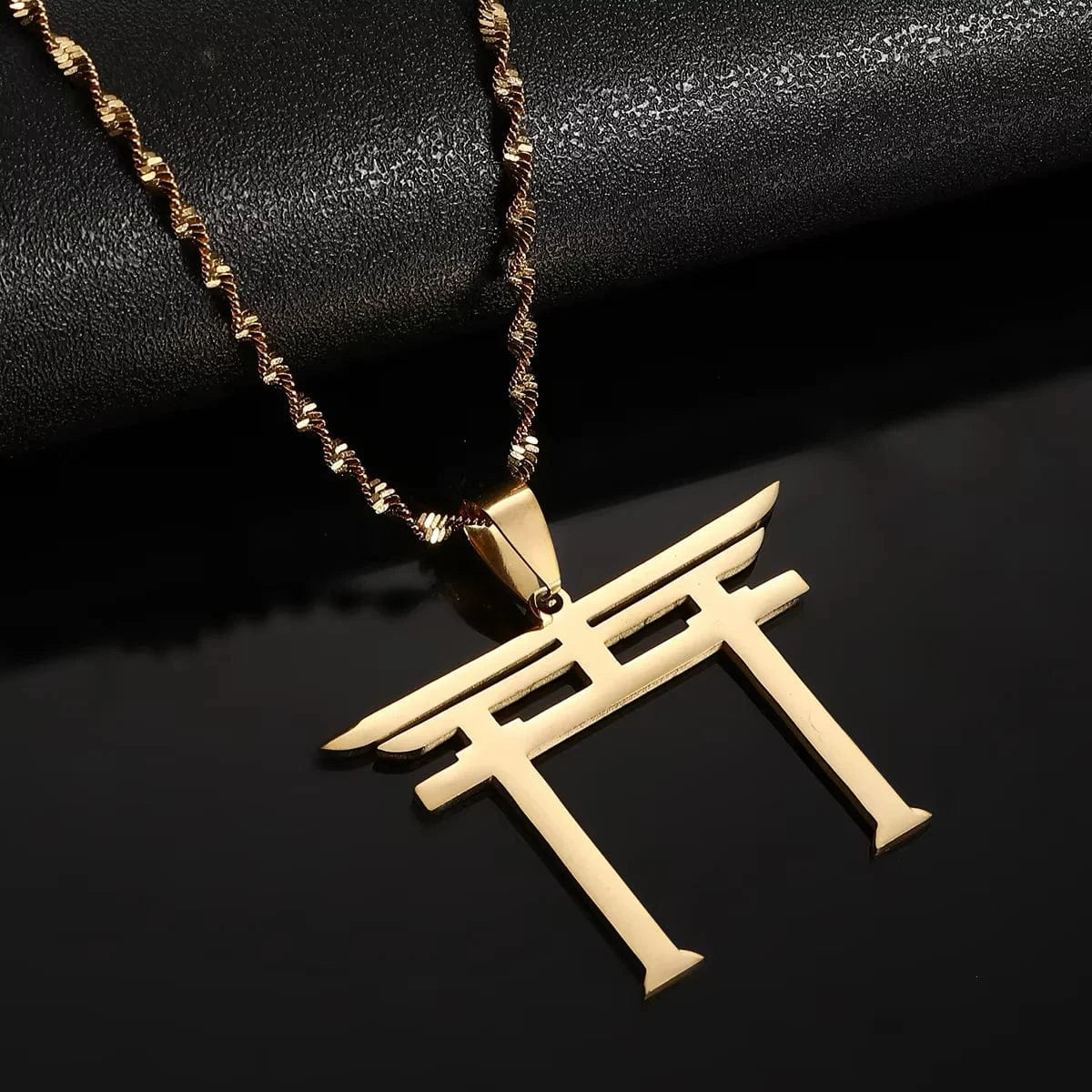 Or Collier temple japonais