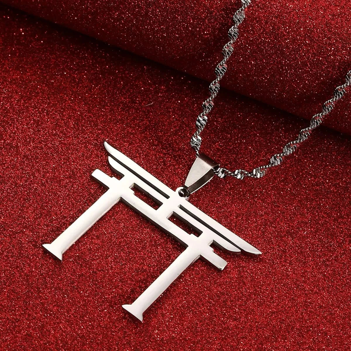 Argent Collier temple japonais