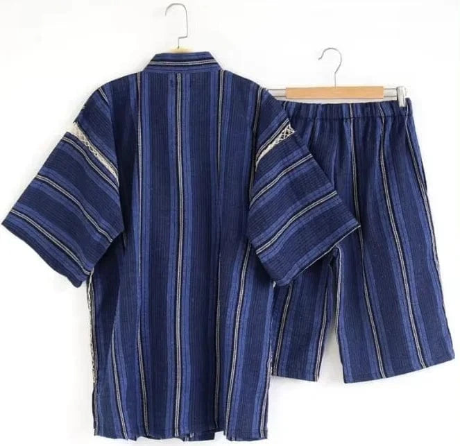 Ensemble jinbei bleu