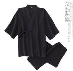 Ensemble jinbei noir en coton