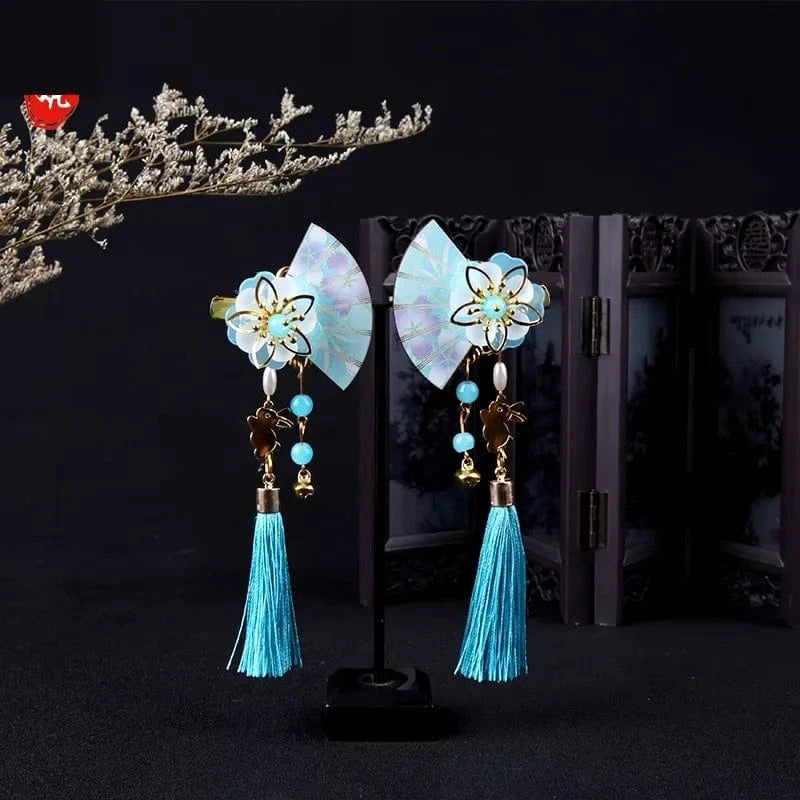 Bleu Épingle à cheveux style geisha