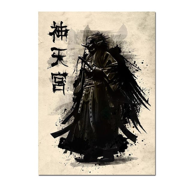 Estampe japonaise guerrier