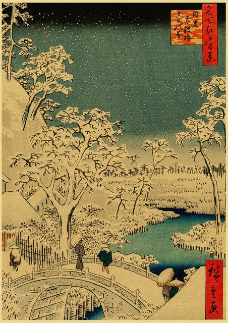 Estampe japonaise Neige