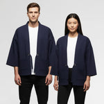 Haori ample bleu marine