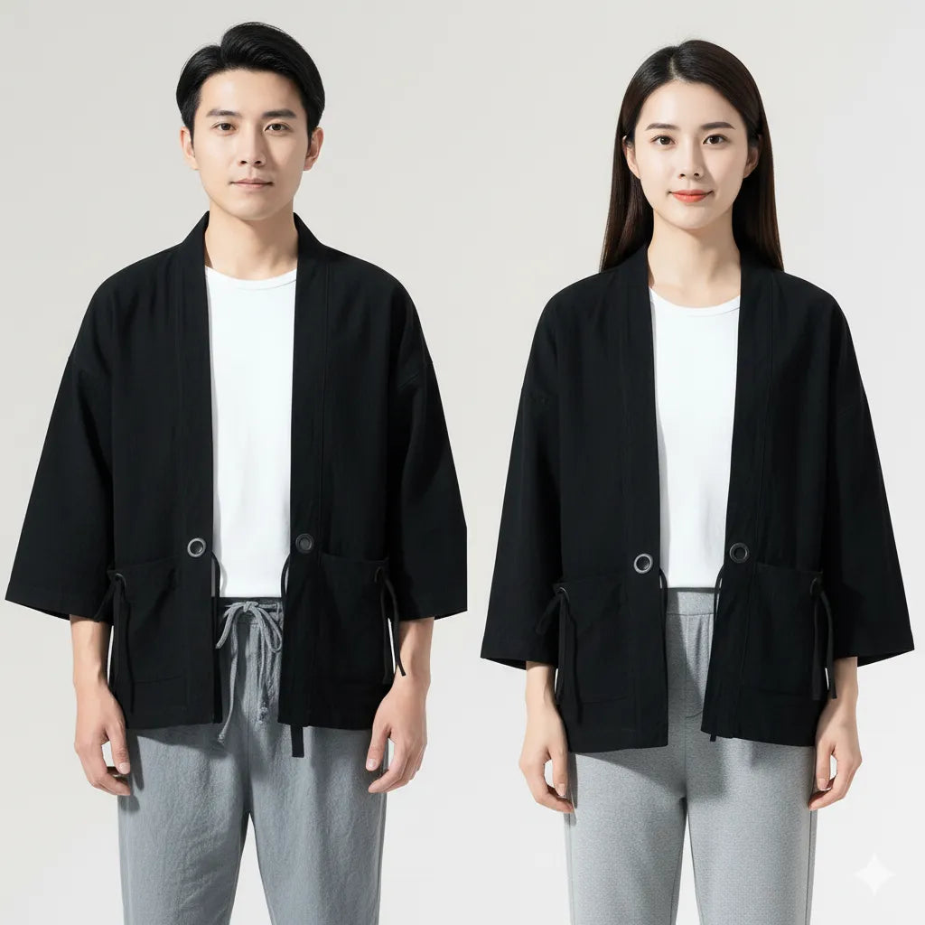 Haori ample noir