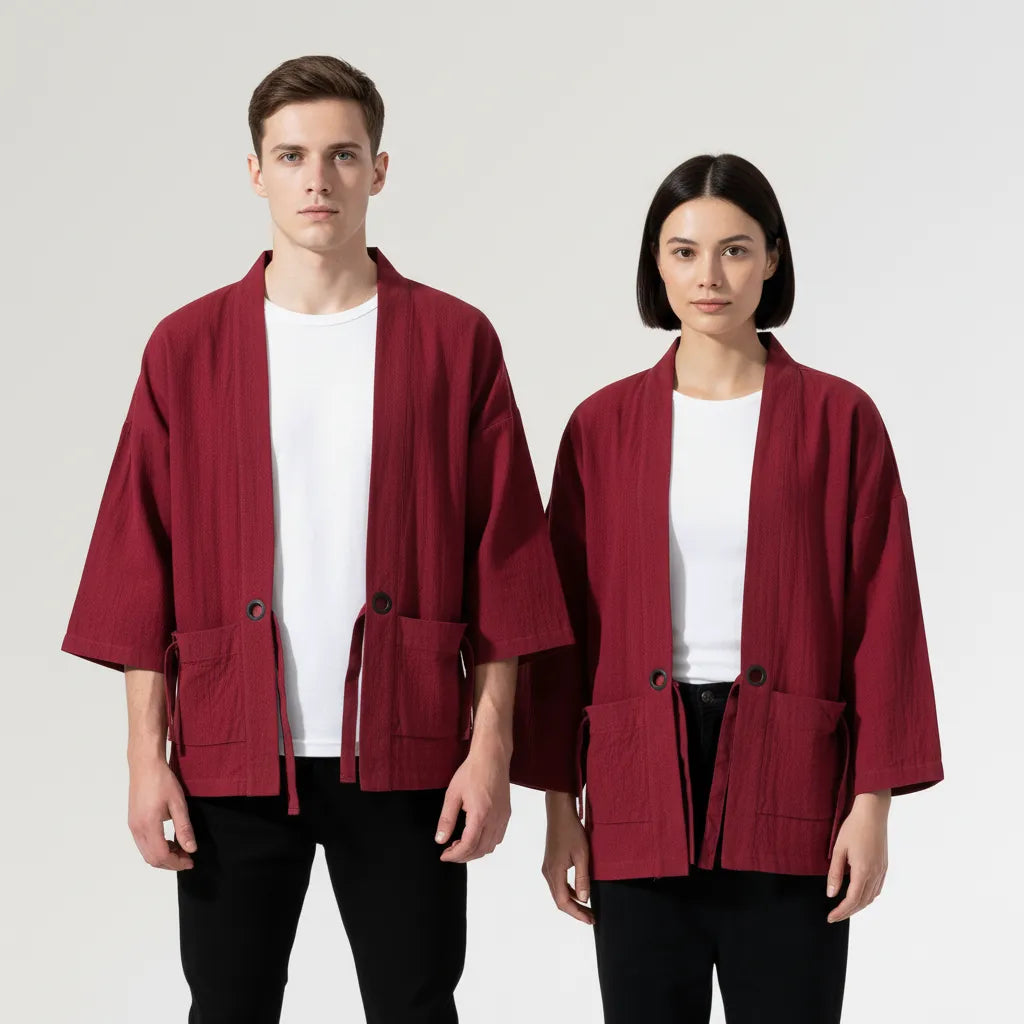 Haori ample rouge