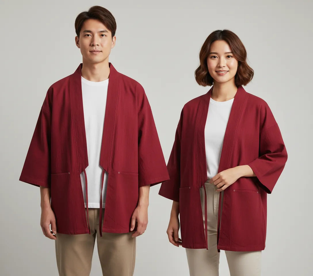Haori traditionnel rouge