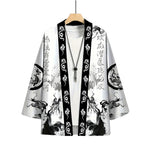 Kimono Haori Homme Dragon Noir et Blanc