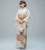 Kimono Houmongi beige