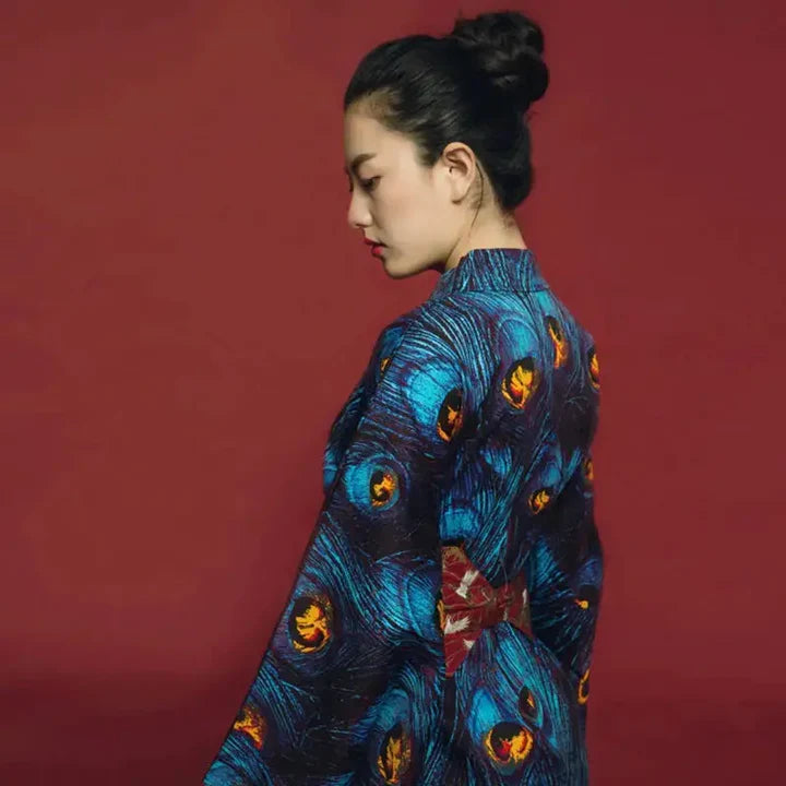 Kimono Komon bleu