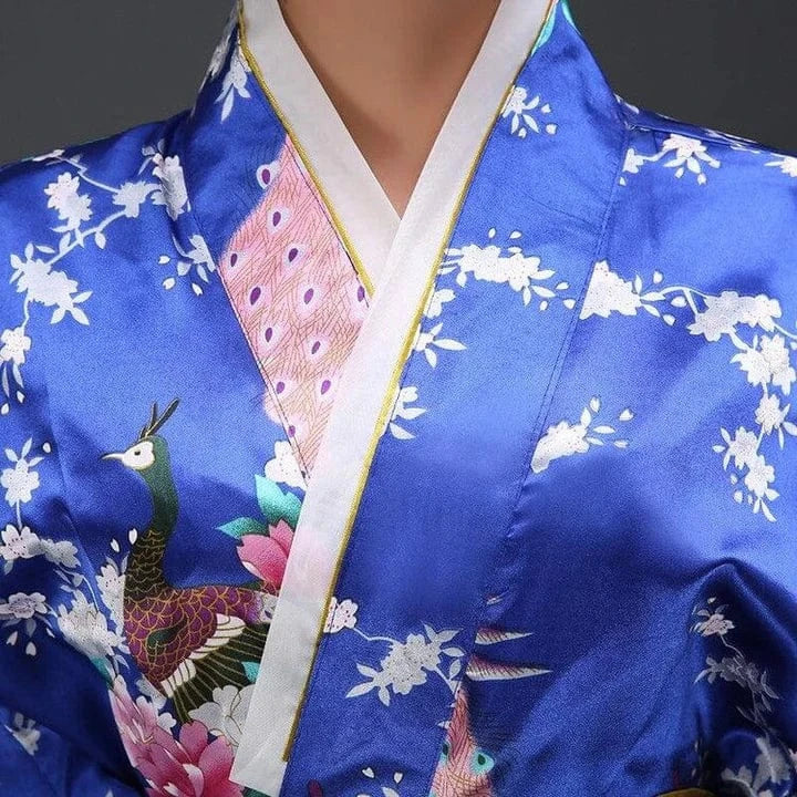 Kimono traditionnel bleu marine