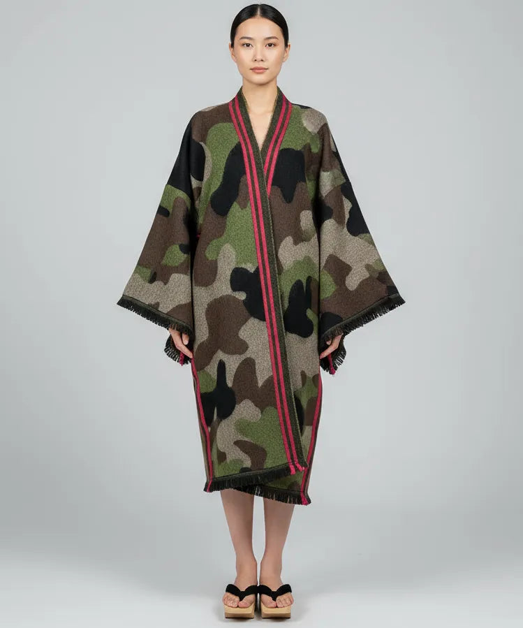 Kimono femme hiver vert