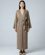 Kimono femme laine marron