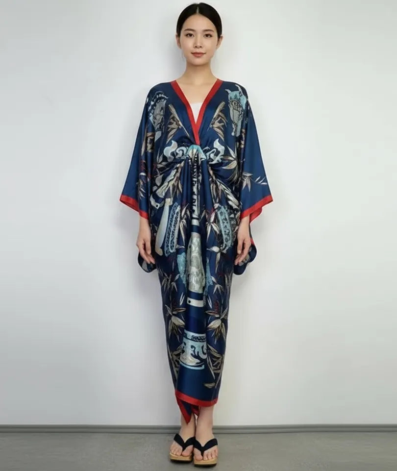 Kimono long femme soie