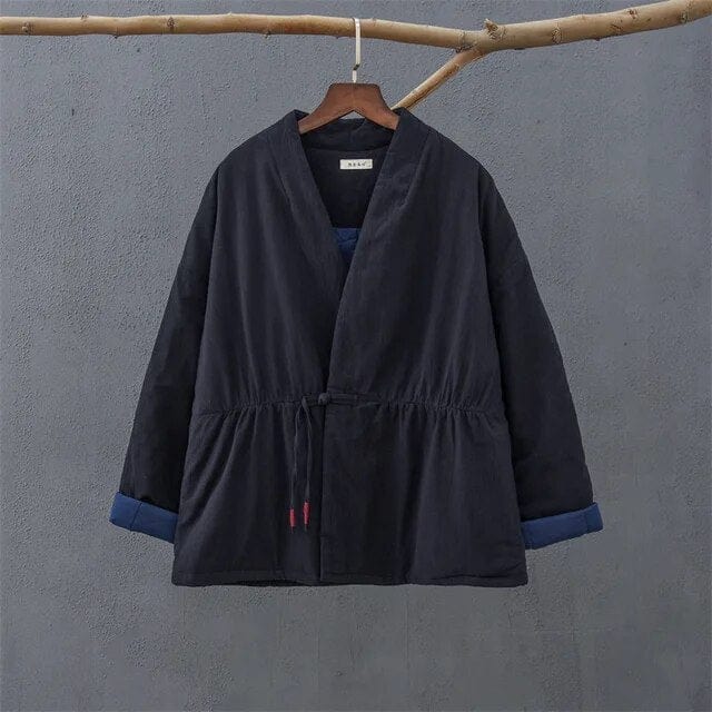 XS / Noir Kimono Femme Hiver