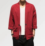 Kimono Rouge Homme 'Hiwaka'