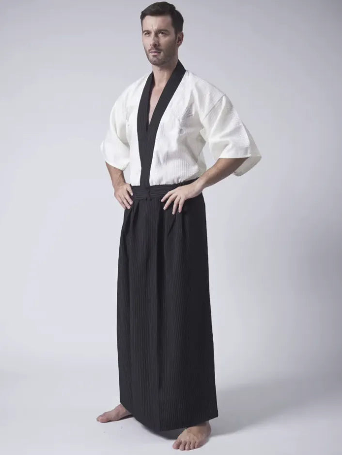 Kimono traditionnel samouraï beige