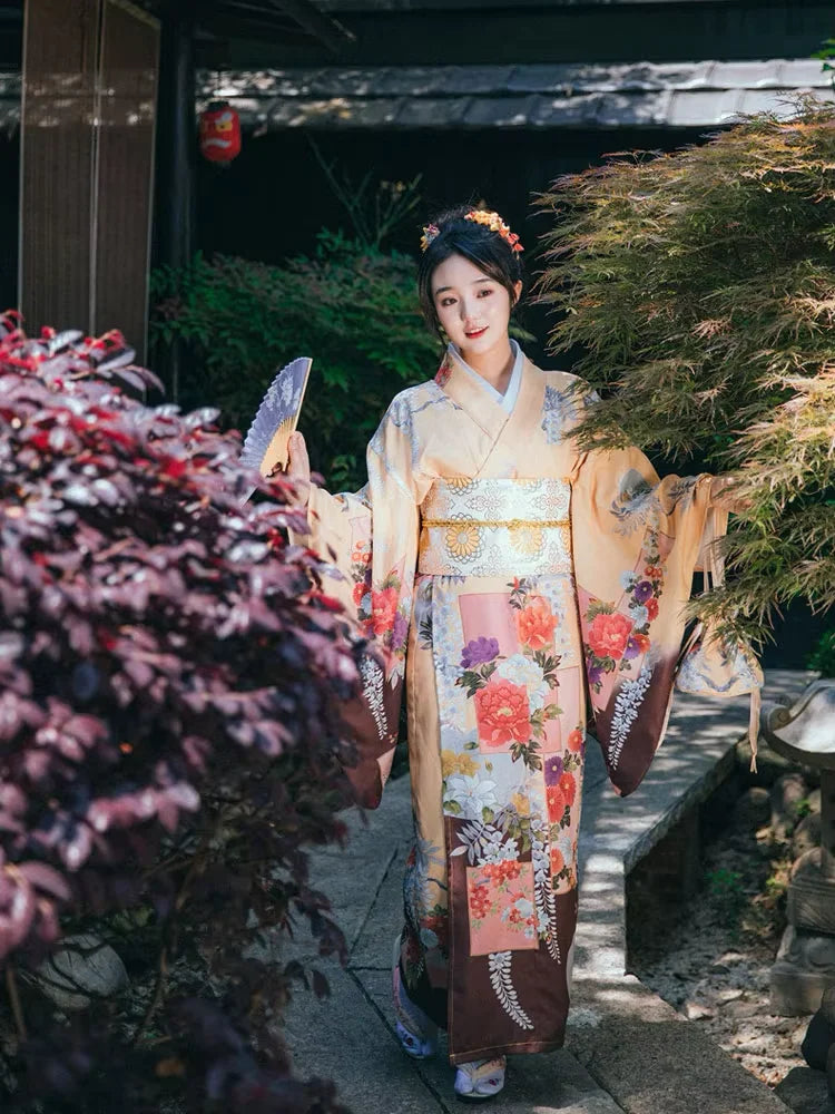 Kimono Furisode jaune