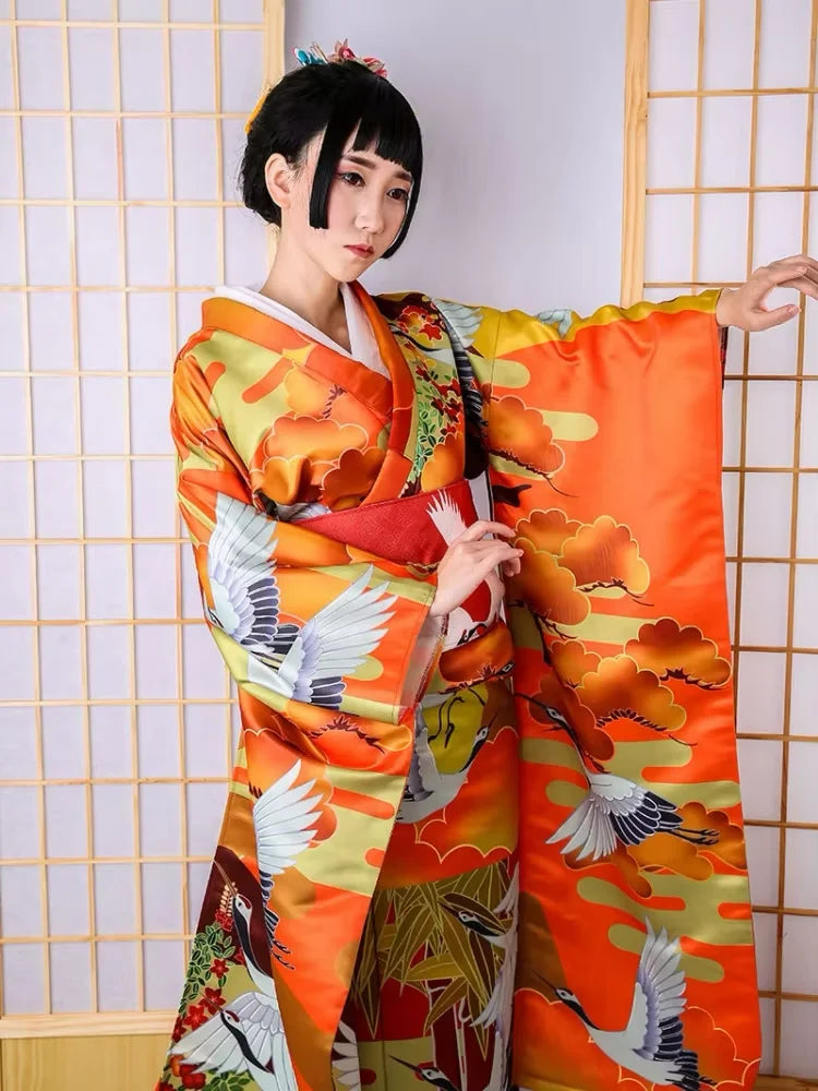 Kimono Furisode orange